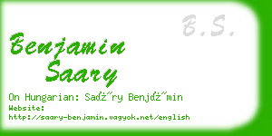 benjamin saary business card